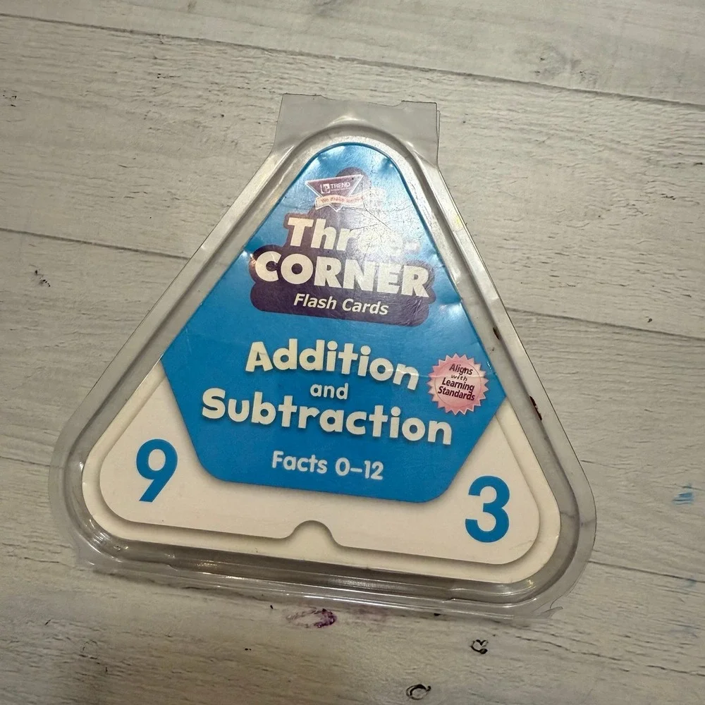 Three Corner Flash Cards addition and subtraction facts‎ 0-12